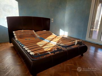 Letto matrimoniale pelle
