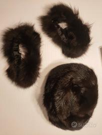 cappello e bordini in pelliccia 