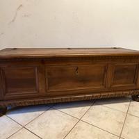 Cassapanca baule legno massello