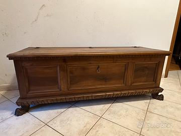 Cassapanca baule legno massello