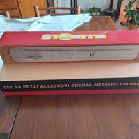 Starite accessori cucina set 14 pezzi metallo crom
