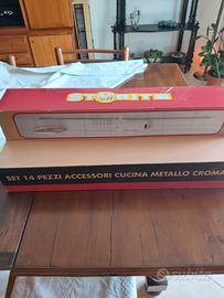 Starite accessori cucina set 14 pezzi metallo crom