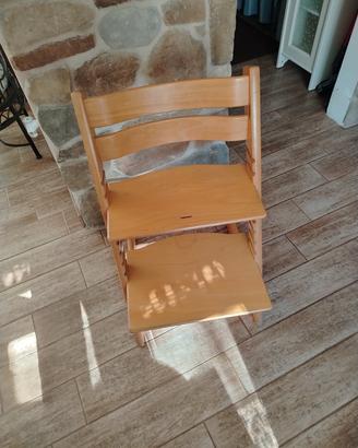 seggiolone Tripp Trapp in legno naturale