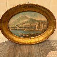 Antico guazzetto/quadretto napoletano antico