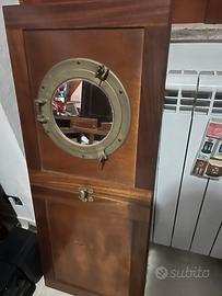 Sportellone in legno mogano stile navale