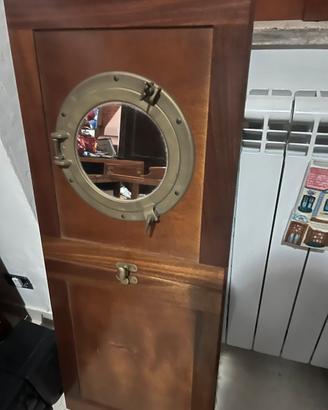 Sportellone in legno mogano stile navale