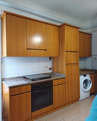 CUCINA COMPLETA LEGNO E GRANITO + ELETTRODOMESTICI