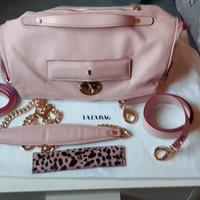 Iaia bag princesa in pelle pieno fiore rosa