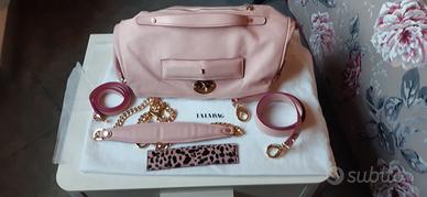 Iaia bag princesa in pelle pieno fiore rosa