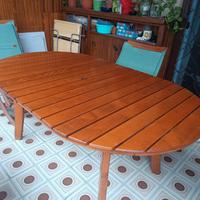 tavolo e poltrone  vero legno marino