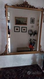 Cassapanca  in legno di canfora + specchio