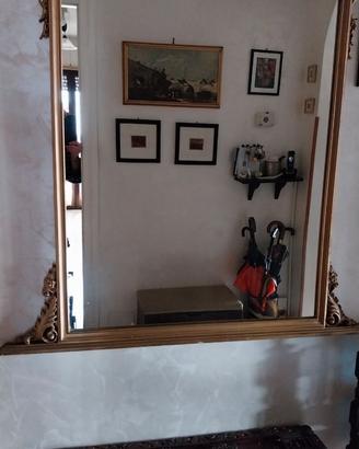 Cassapanca  in legno di canfora + specchio