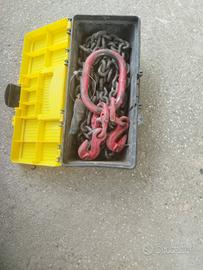 2 catene con ganci, come nelle foto, per elevatore
