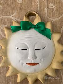 Quadretto forma di sole in ceramica