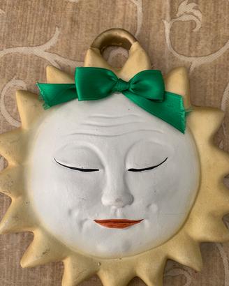 Quadretto forma di sole in ceramica