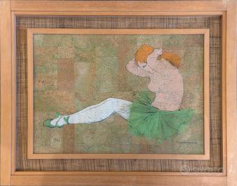 Francesco Messina pittore quadro litografia Baller
