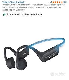 Cuffie Ossea Voistek Bluetooth 5.3 Nere
