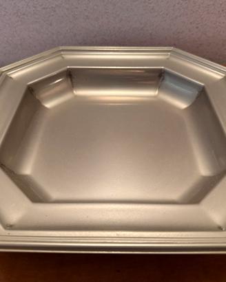 Vassoio ottagonale vintage placcato in argento