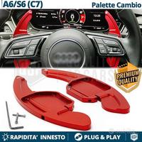 PPALETTE Cambio Volante AUDI A6 RS6 C7 Leve Rosse