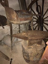 Incudine e forgia da fabbro+inferriate ferro battu