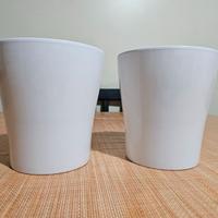 Vasi per piante in ceramica bianco