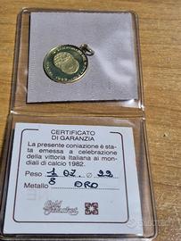 Medaglia Oro 18kt - Italia Campione del Mondo 1982