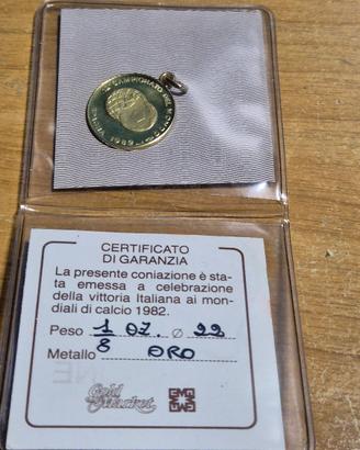 Medaglia Oro 18kt - Italia Campione del Mondo 1982