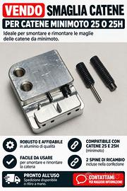 Smaglia catene minimoto 25 / 25H + 2 ricambi