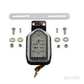 Fanale Luce Posteriore Cromato Mini Tombstone Led
