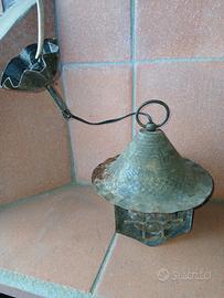lampada da soffitto arte povera 