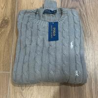 Maglione Ralph Lauren grigio nuovo con cartellino