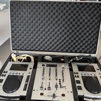 Console piooner CDJ 100 + Mixer + flycase