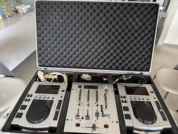 Console piooner CDJ 100 + Mixer + flycase