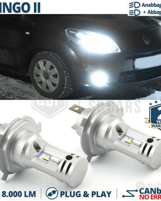Lampadine LED H4 per RENAULT TWINGO 2 Luce Bianca