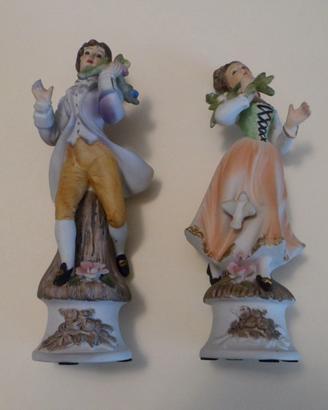 2 STATUINE CAPO DI MONTE ALTE CM. 21