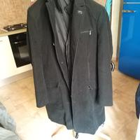 Cappotto nero Madras in fustagno tg. 50 veste 48