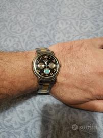 Orologio da Polso uomo vintage Coss acciaio e oro