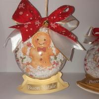 Pallina porta regalino di Natale, effetto snowball