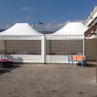 Gazebo rettangolare 5x6 a due punte ignifugo