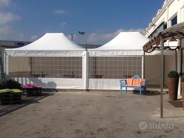 Gazebo rettangolare 5x6 a due punte ignifugo