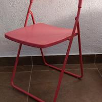 IKEA NISSE sedie pieghevoli rosa set 4 pezzi