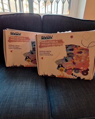 Pattini a 4 ruote 34-36 rosa 