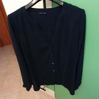 Camicia blu scuro Fiorella Rubino