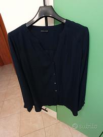 Camicia blu scuro Fiorella Rubino