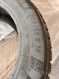 4 pneumatici Michelin invernali 205/55 r16