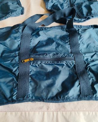 Set di tre borse da palestra in nylon 