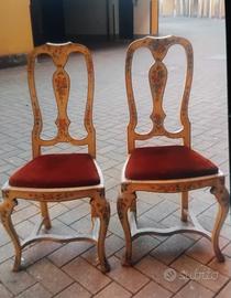 2 SEDIE MOLTO VINTAGE  DIPINTE A MANO