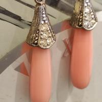 Orecchini d'argento e corallo rosa