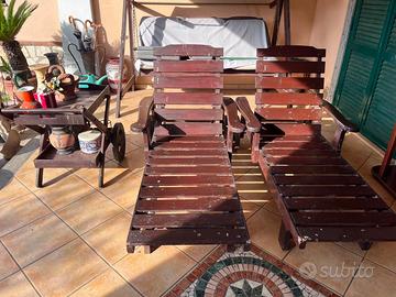 Set Giardino in Legno Massello