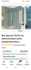 box doccia in vetro 75x75 deghi
